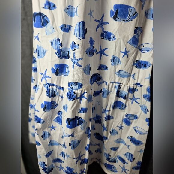 RACHEL ZOE Fish Print Midi Shirt Dress - Picture 5 of 12